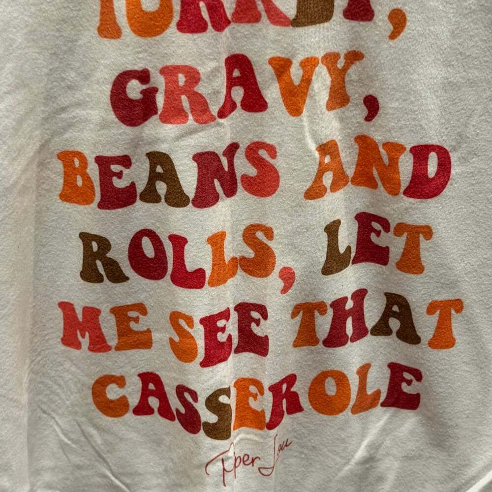 Turkey Gravy Beans and Rolls Let Me See That Casserole T-Shirt size M